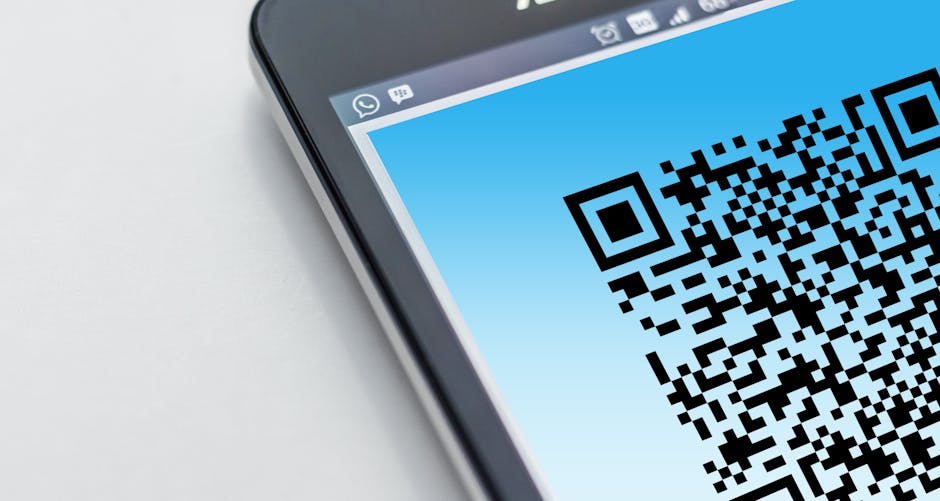QR code generator smartphone scanning digital technology
